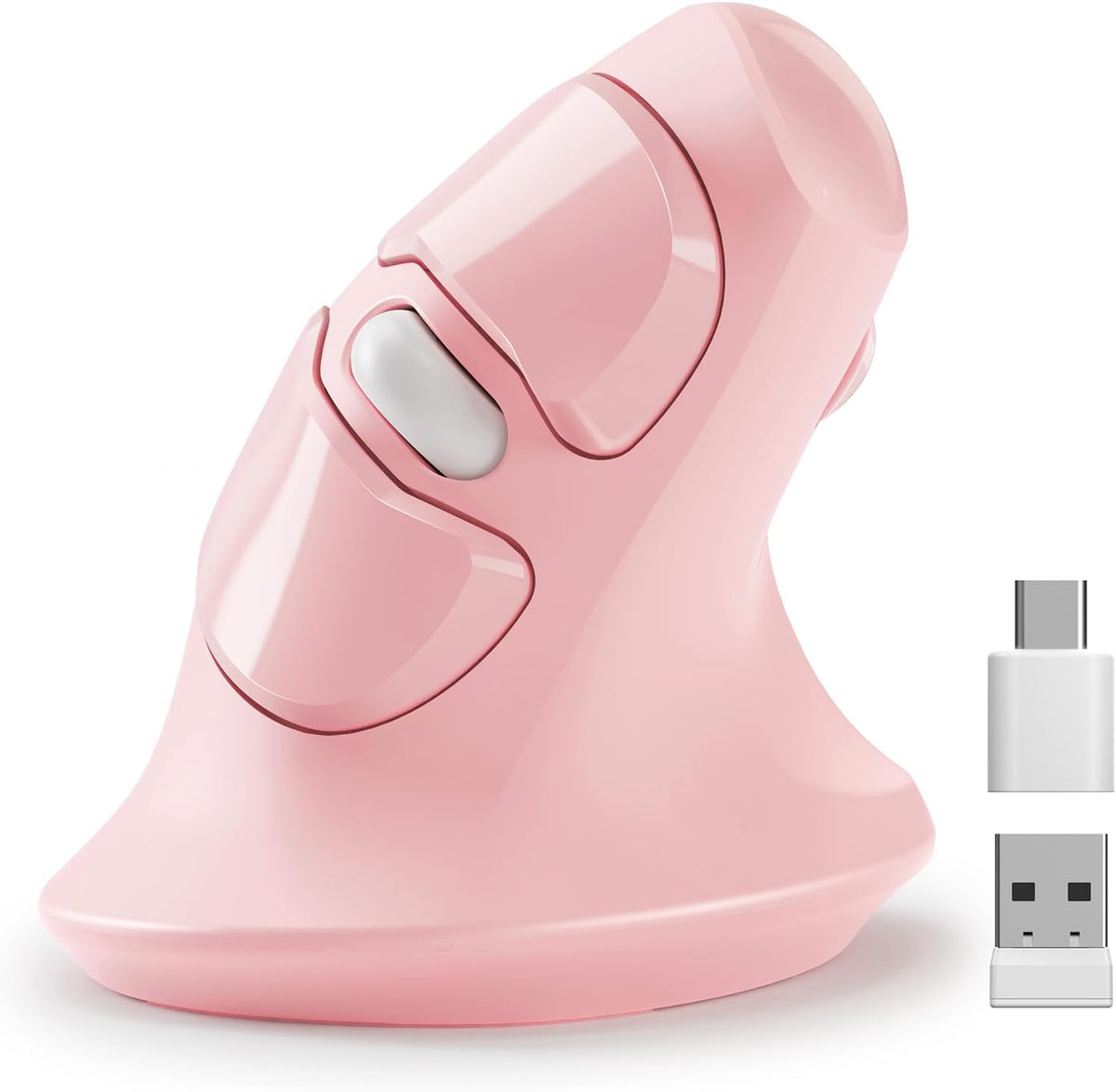 MicroPack Ratón ergonómico, ratón vertical inalámbrico con USB A y...