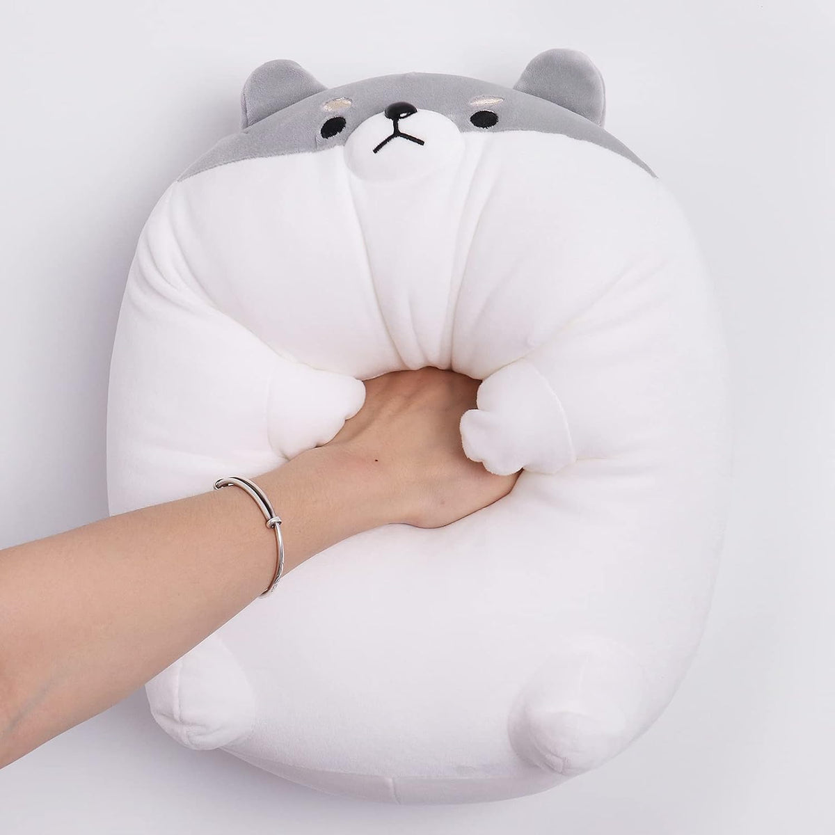 FLORVIV Almohada de peluche de perro gordo de 19.6" Shiba Inu,...