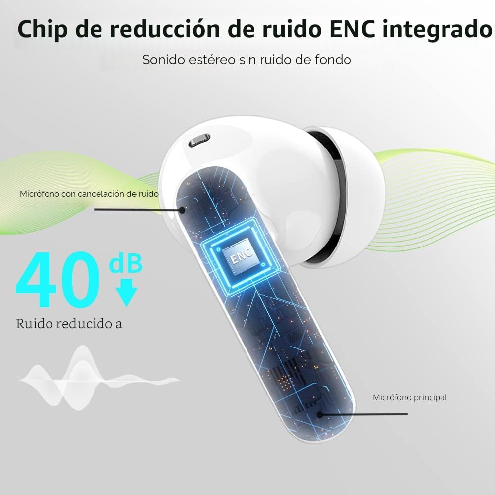 Auriculares inalámbricos verdaderos Auriculares Bluetooth Auricular...