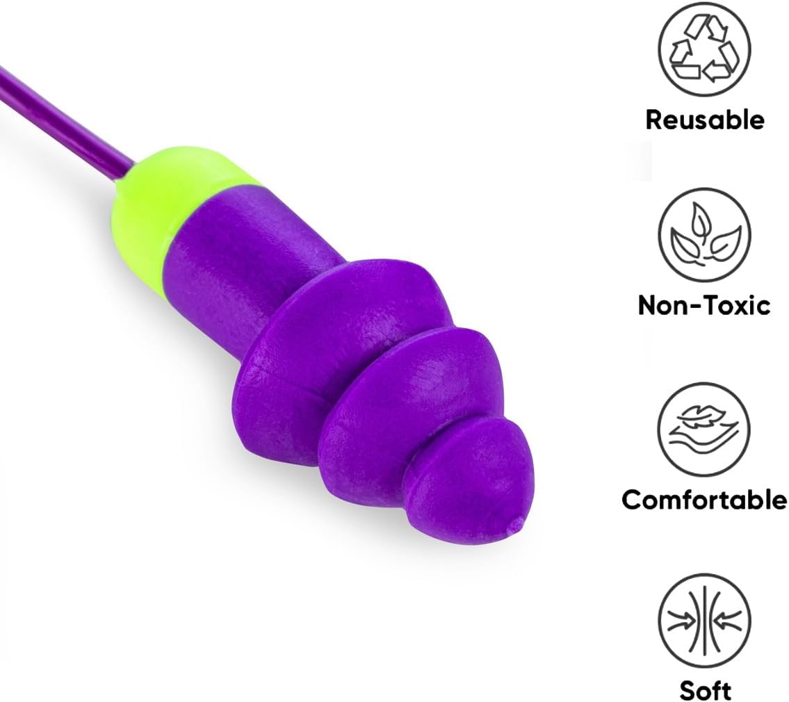 MOLDEX - Tapones para los oídos reutilizables con cable, paquete de...