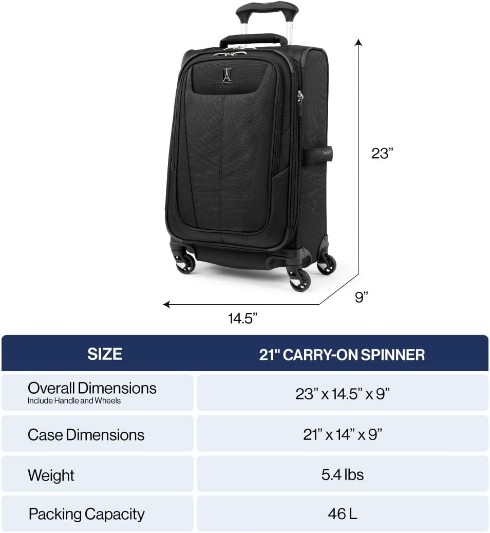 Travelpro Maxlite 5 | Maleta giratoria extensible de 21 pulgadas, N...