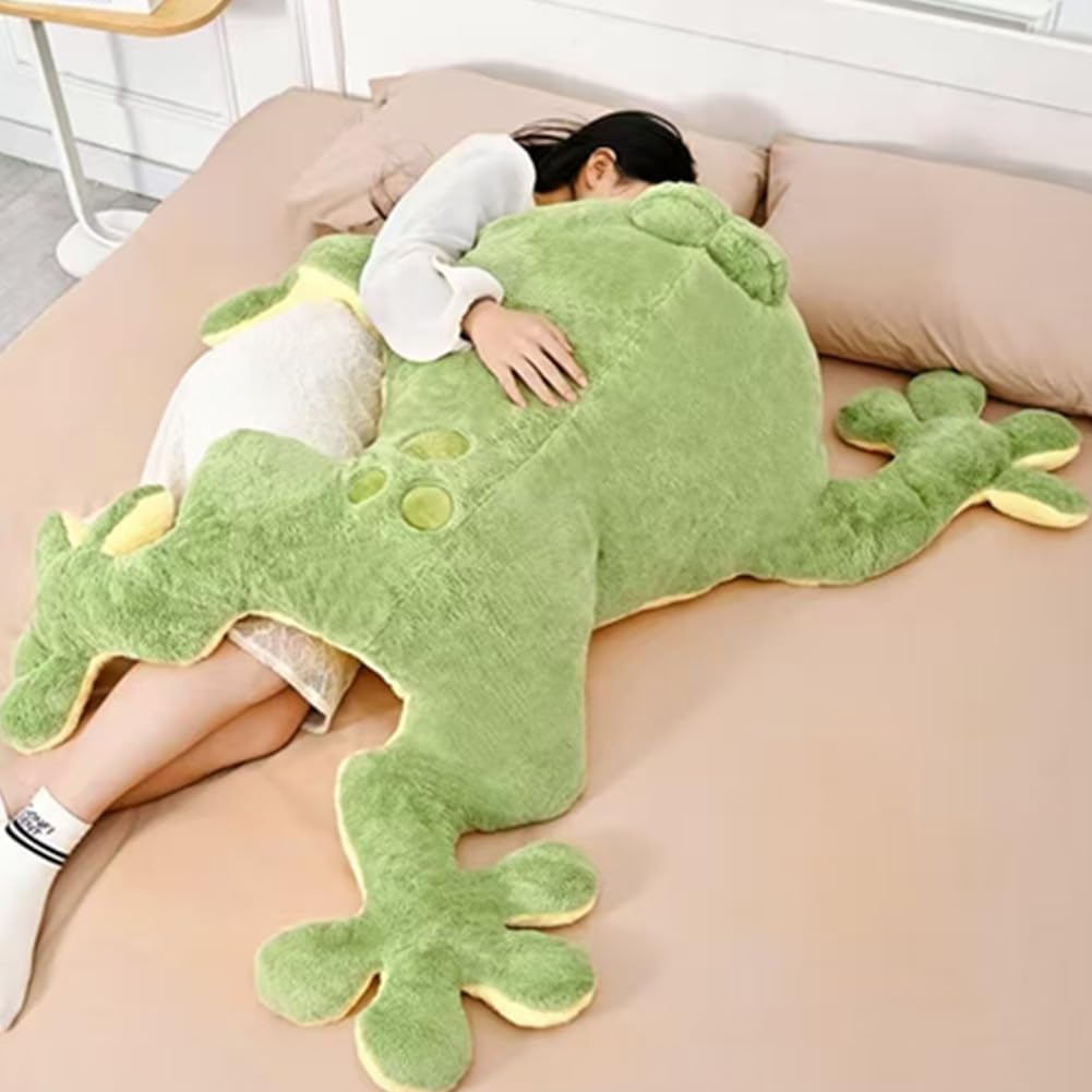 Huniupore - Peluche de rana grande, rana verde, 39.4 pulgadas | Alm...