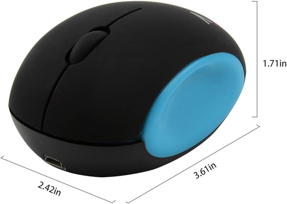 3C Light Mini mouse óptico recargable inalámbrico de 2.4 GHz, lindo...