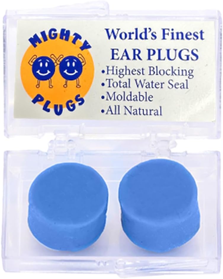 Mighty Plugs - excelentes tapones para oídos (un par), paquete de p...