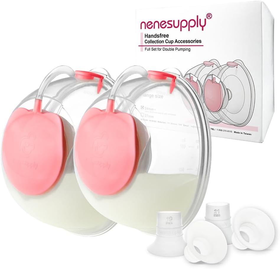 Nenesupply Colección de leche materna portátil manos libres, Cara,...