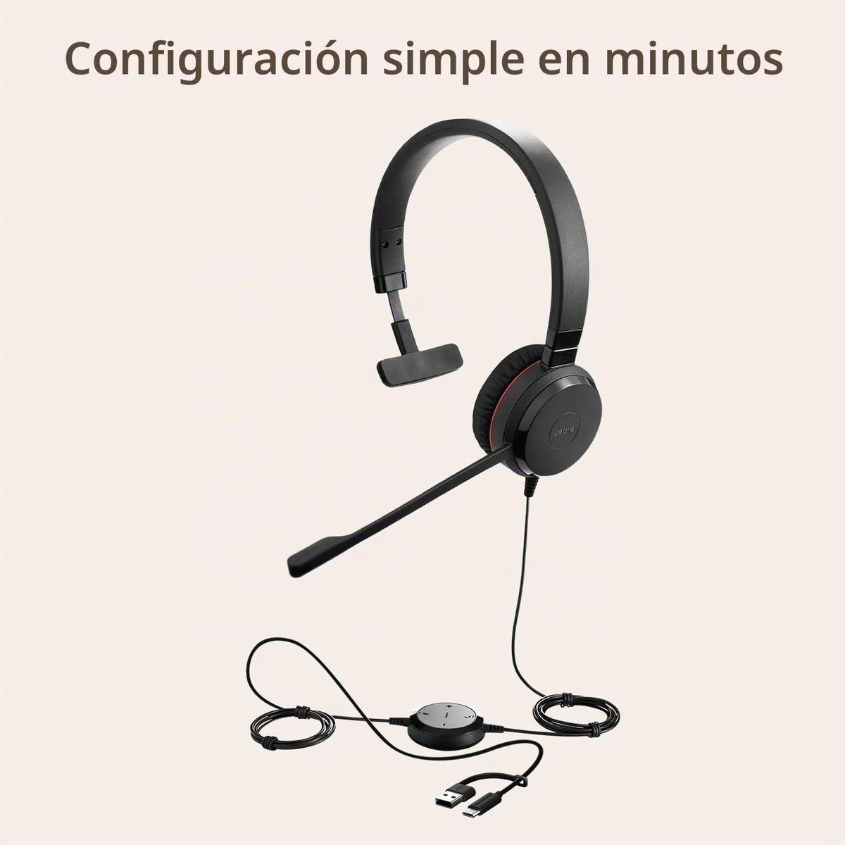 Jabra Evolve 30 II (edición 2025) - Auriculares con cable de una so...