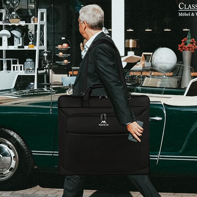 MATEIN - Bolsas de ropa, bolsa de viaje grande con bolsillos y corr...