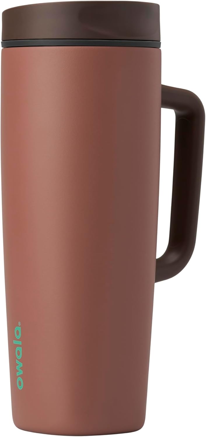 Owala SmoothSip Slider - Taza de viaje aislada de acero inoxidable...