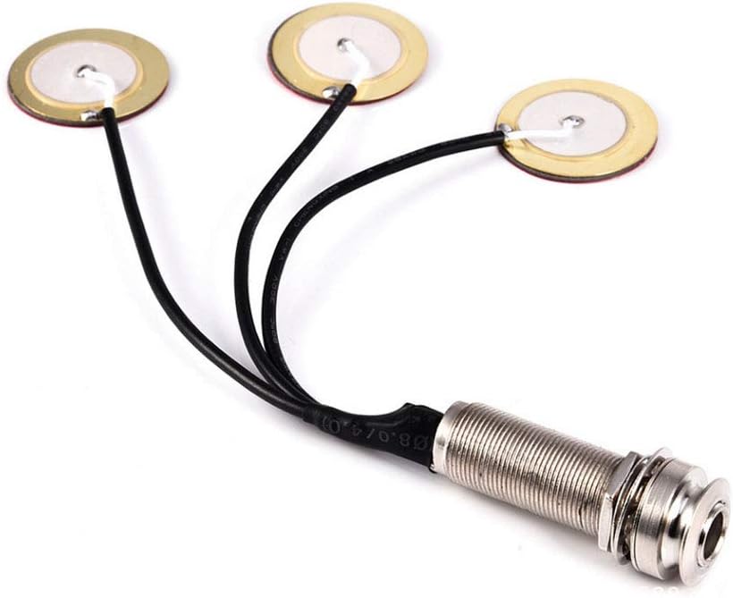 Liyafy Transductor piezoeléctrico autoadhesivo 3 en 1 Micrófono de...