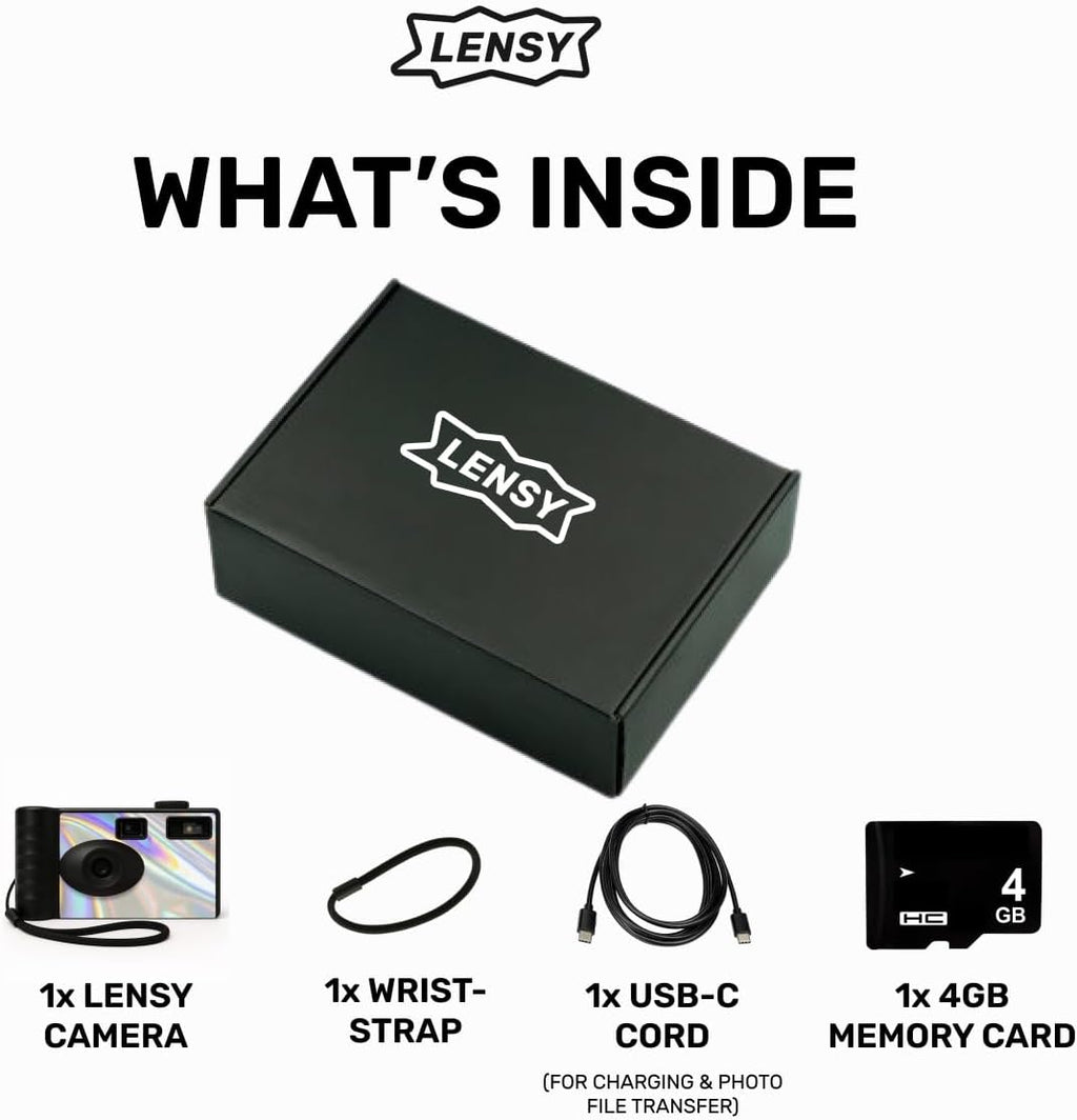 LENSY Cámara digital sin pantalla | Cuatro filtros integrados | Rec...