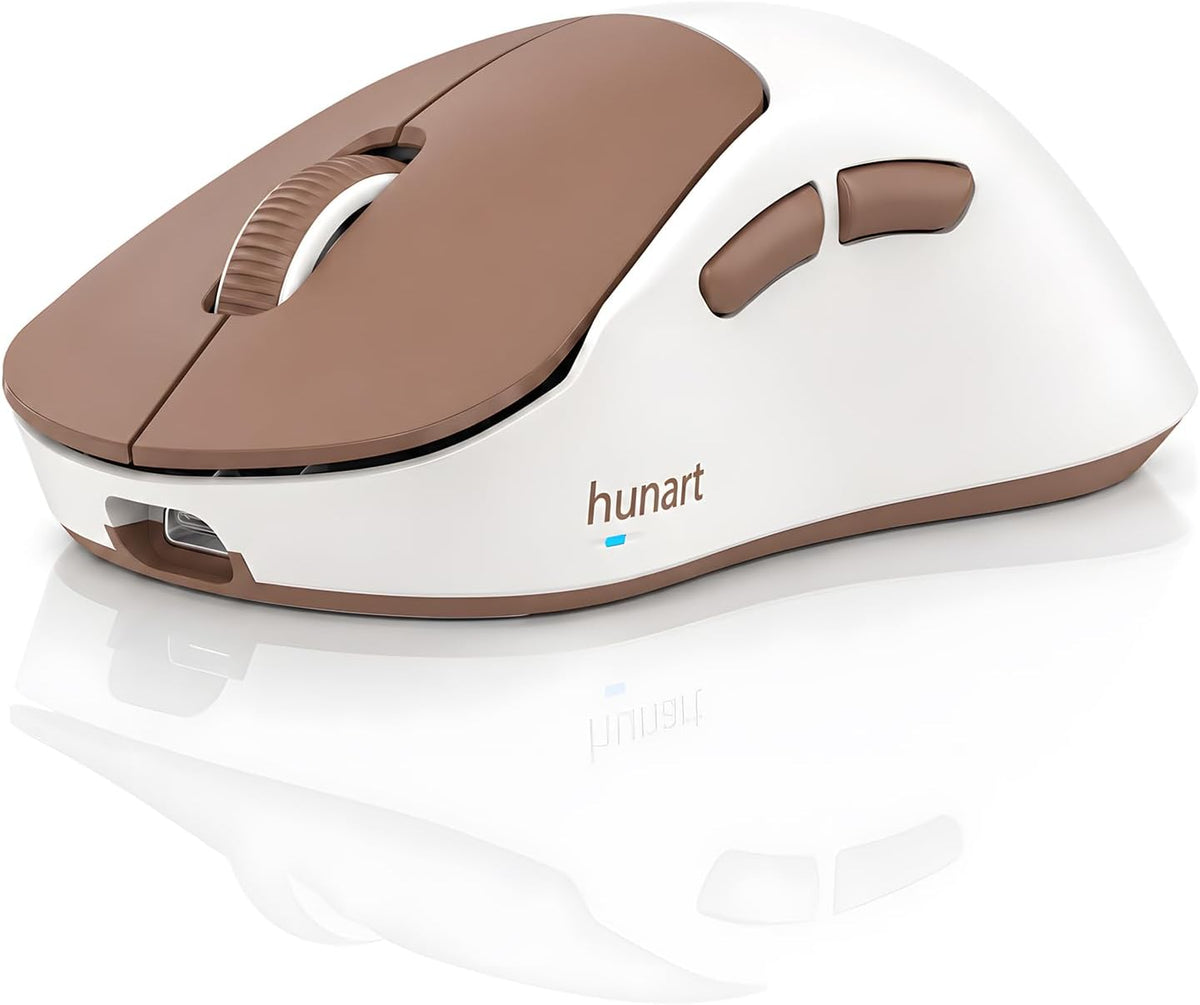 Ratón inalámbrico hunart H6 de 49 g, Bluetooth y 2,4 GHz, recargabl...