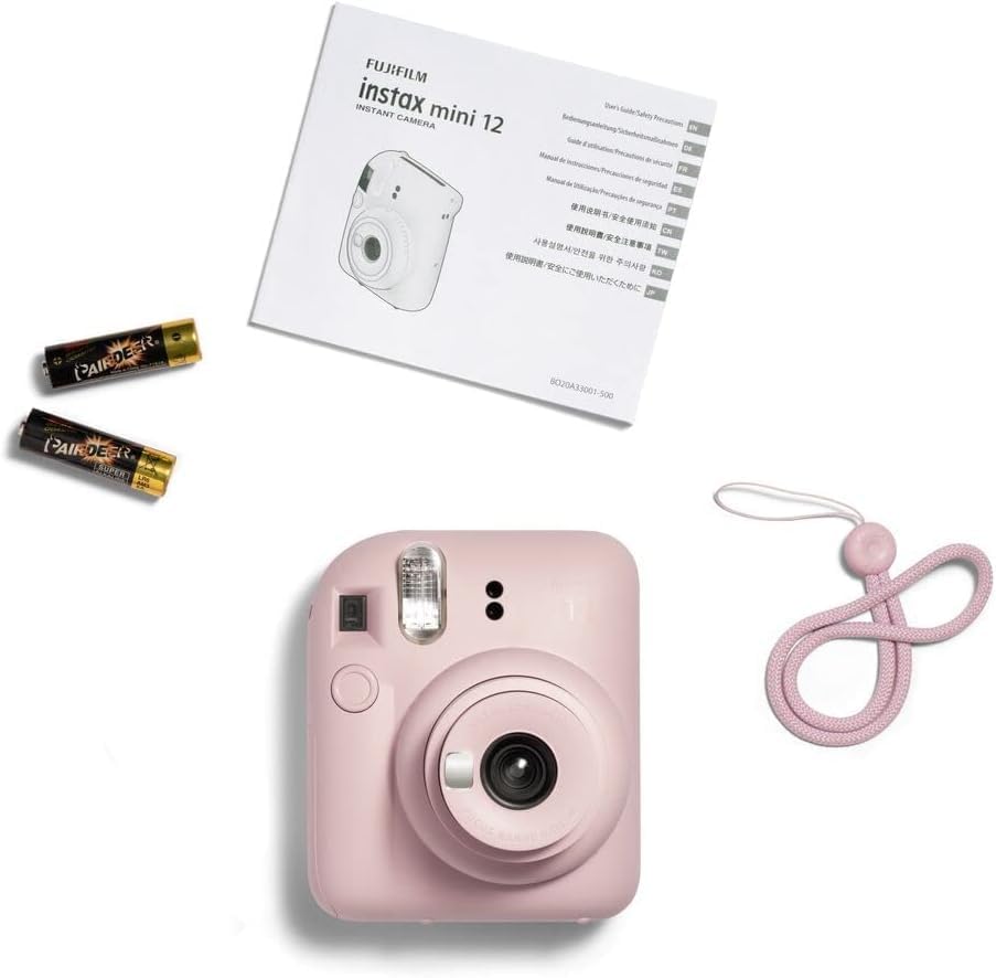 Fujifilm Cámara Instax Mini 12 de película instantánea (rosa flor)...