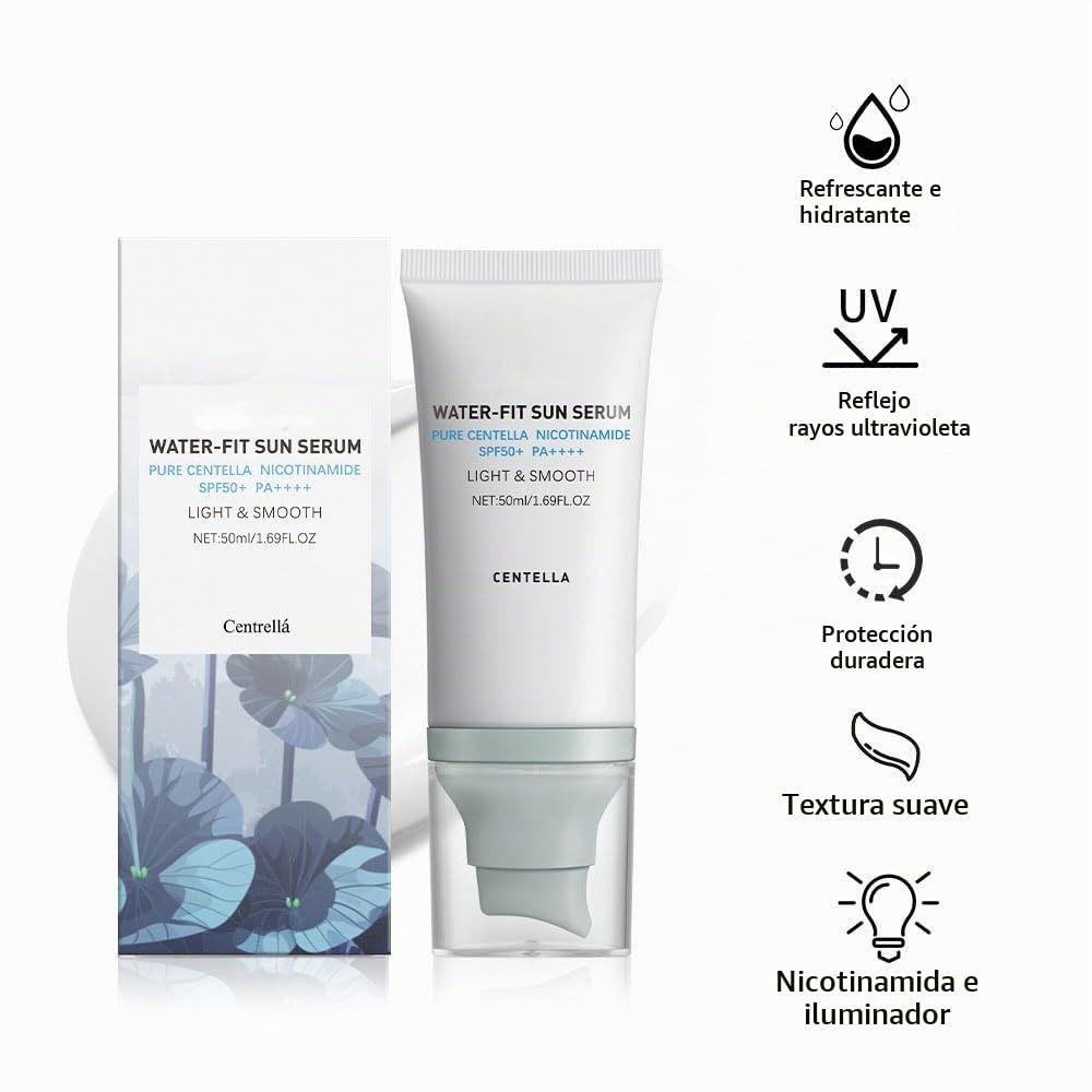 Centella Protector solar, Centella SPF50 Water-Fit Sun Serum Protec...