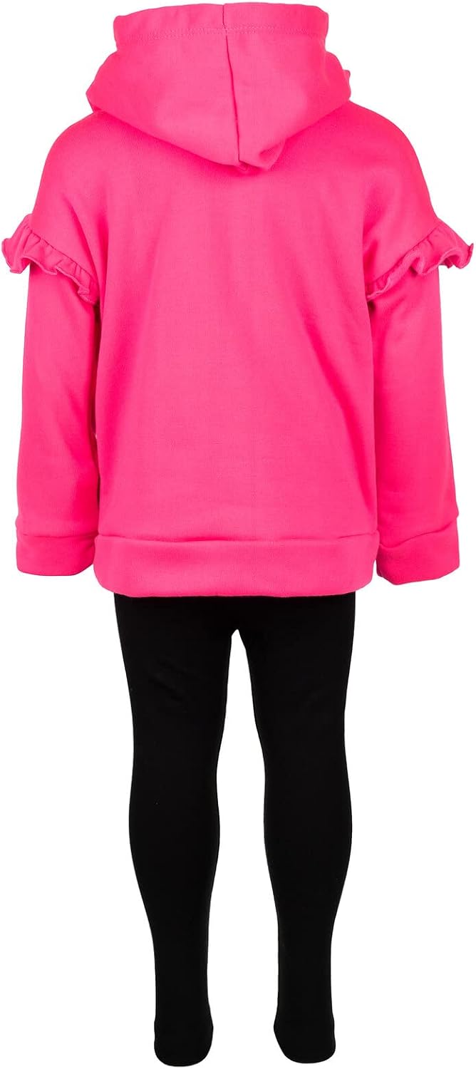 Conjunto de sudadera con capucha de forro polar y leggings para niñ...