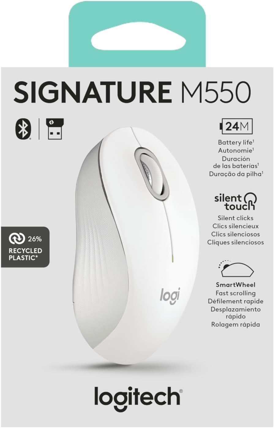 Logitech Signature M550 - Ratón inalámbrico de tamaño pequeño a med...