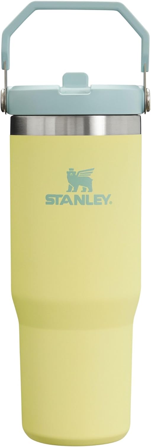 Stanley IceFlow - Vaso con pajilla abatible con asa, 30 onzas, tapa...