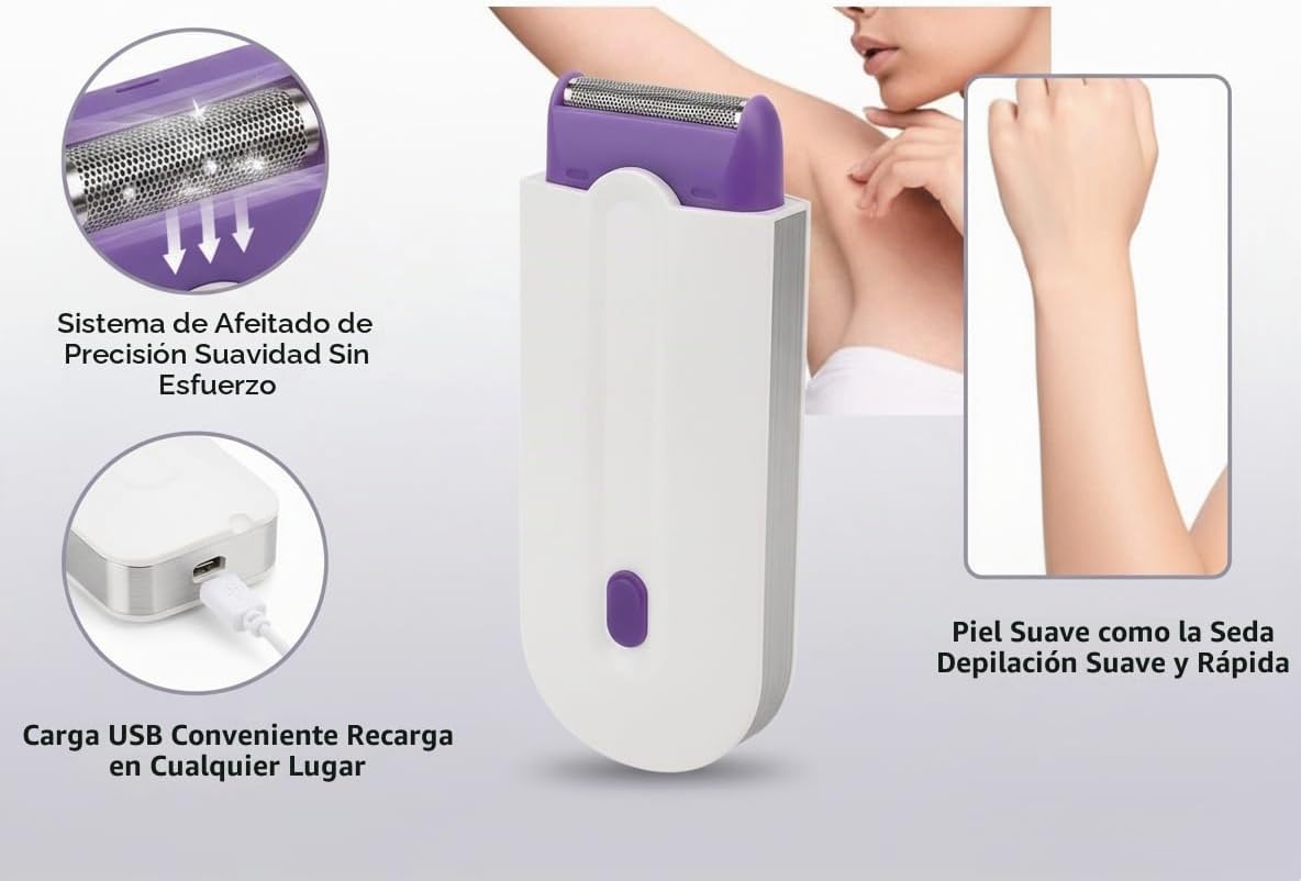 Generic Eliminador de depilación recargable con láser para mujer, d...