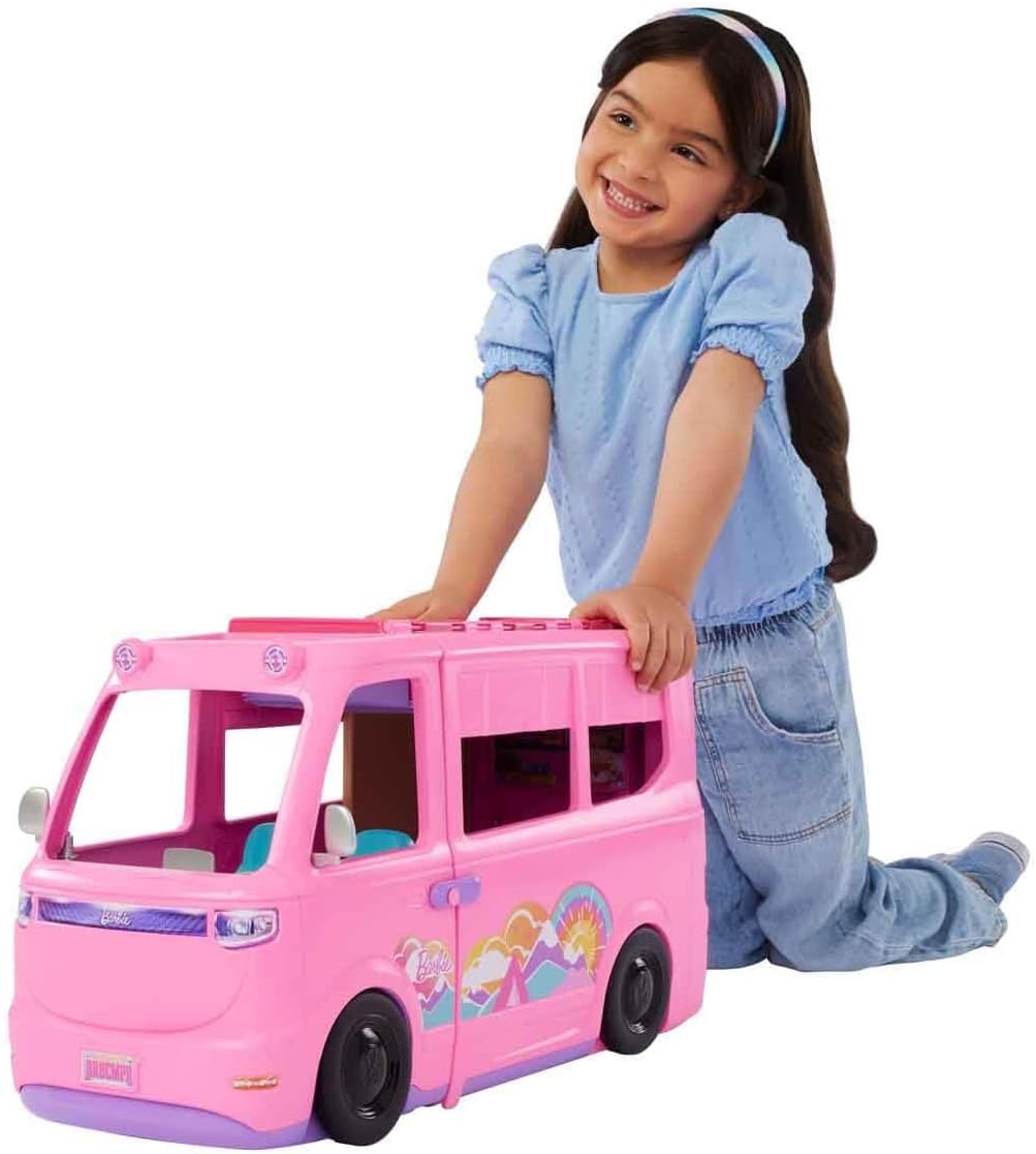 Barbie Dream Camper Playset, con accesorios para acampar | con tien...