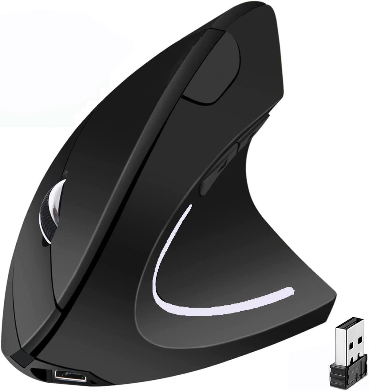Ratón ergonómico, mouse inalámbrico vertical de alta precisión, mou...