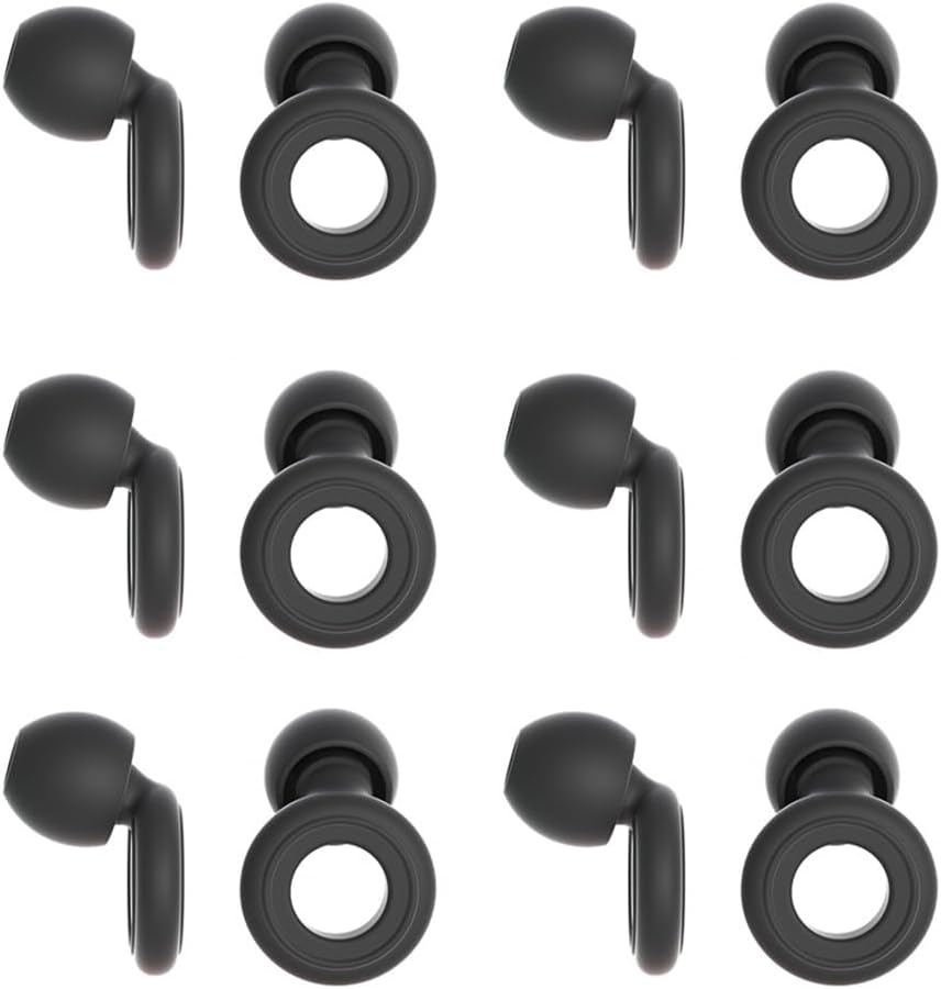 6 pares de tapones para los oídos de silicona suave reutilizables q...