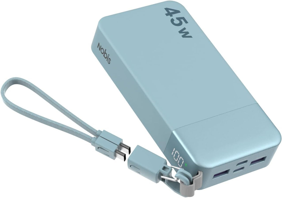 NOBIS Cargador portátil de 20000 mAh, batería de 45 W, carga rápida...