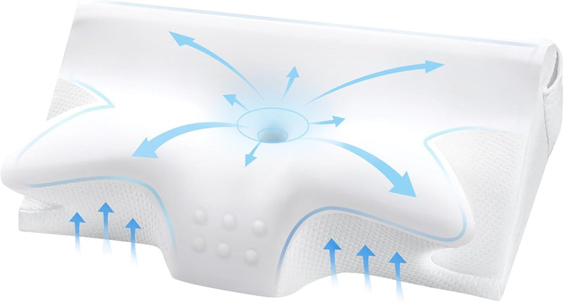 Almohada cervical eficaz para aliviar el dolor para dormir, almohad...