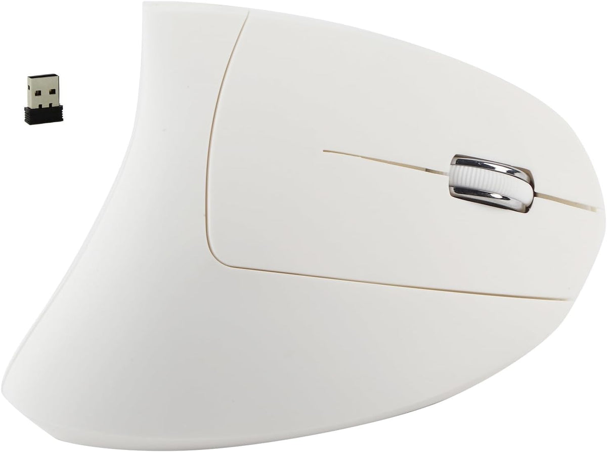 Goshyda Ratón vertical ergonómico de 2.4 GHz, alto control y sensac...
