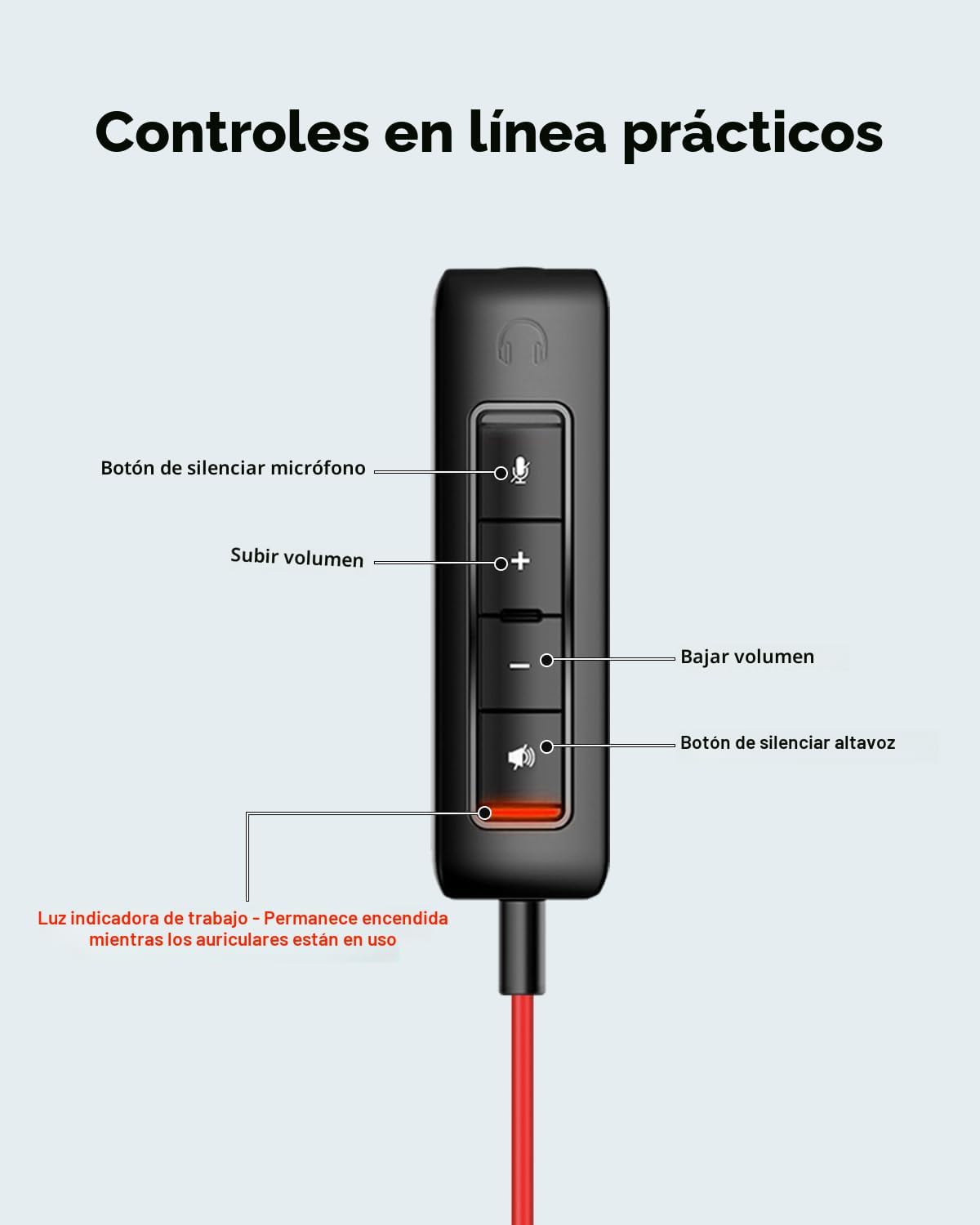JIAMQISHI Auriculares USB con micrófono para PC, auriculares para c...