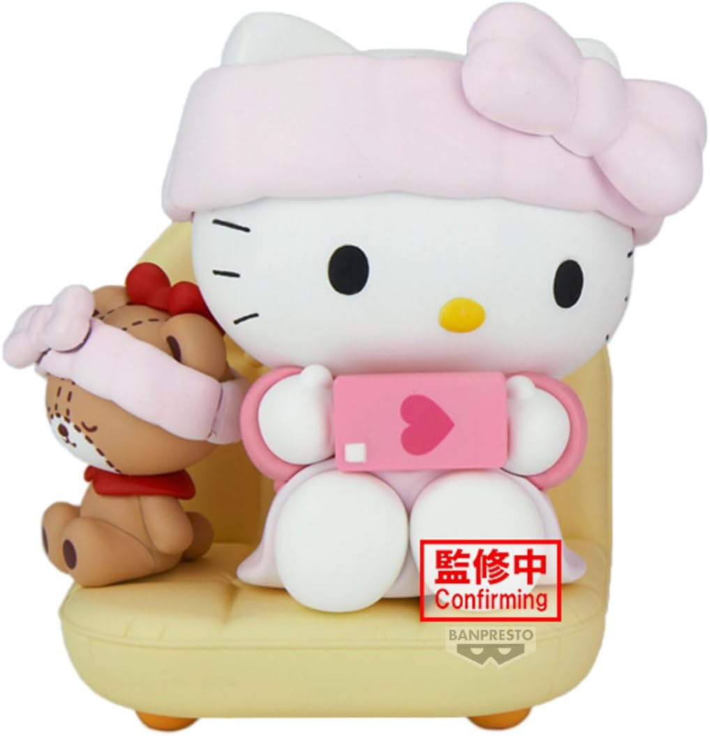 Banpresto - Sanrio - Hello Kitty (ver. A) Figura de tiempo relajant...