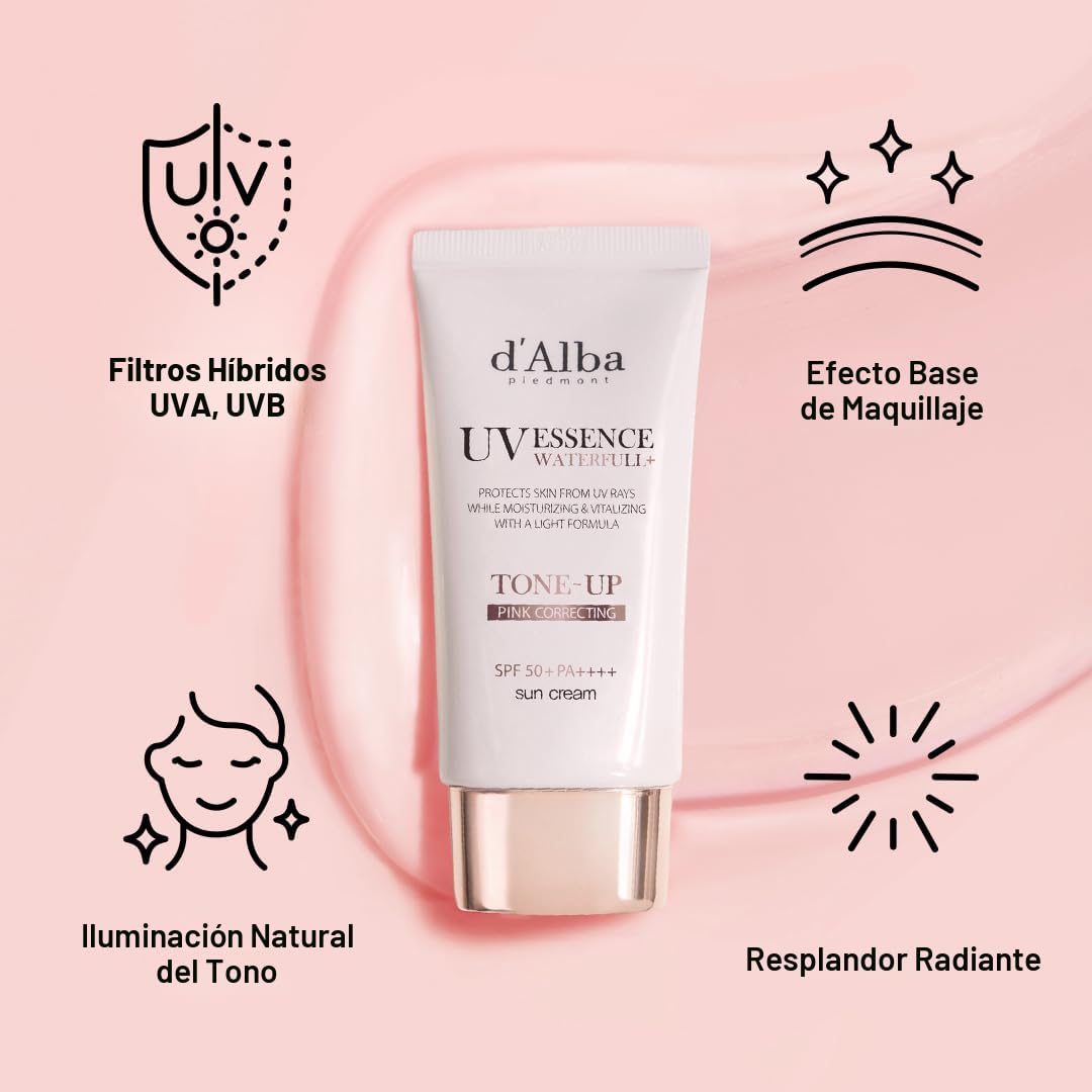 d'alba Piedmont Suero protector solar Waterfull Tone-Up (1.69 fl oz...