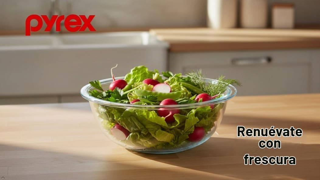 Pyrex 323 Cuenco de vidrio transparente de 1.5 cuartos de galón, fa...