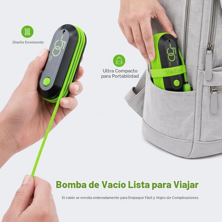 Vacbird Bolsas de vacío de viaje con bomba eléctrica USB, paquete d...