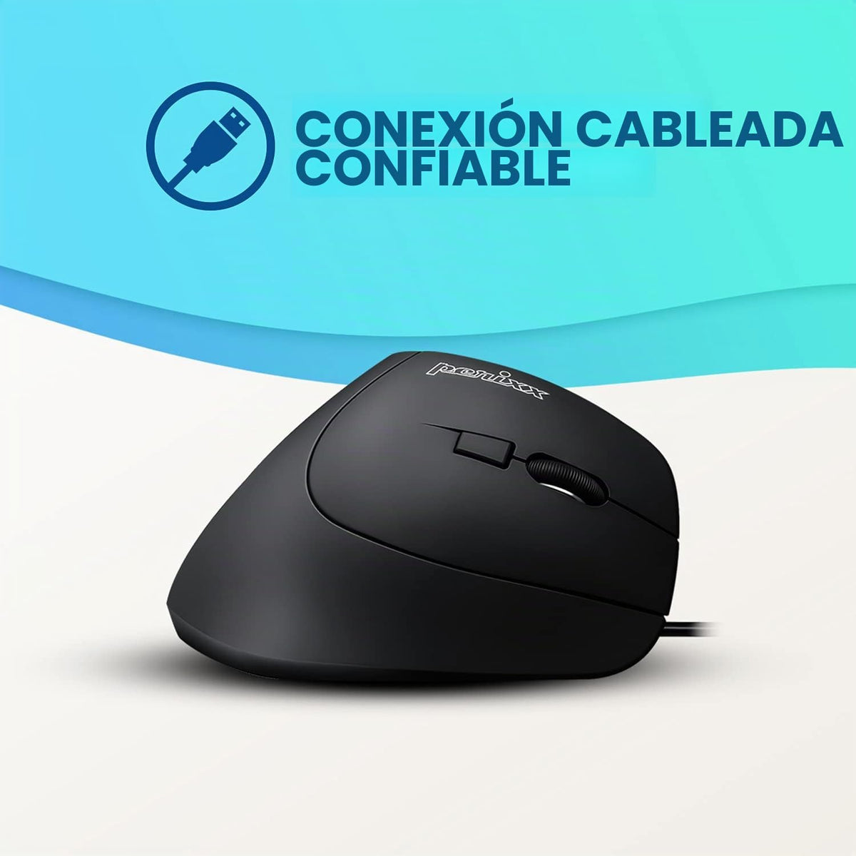 Perixx PERIMICE-515II Ratón vertical ergonómico con cable, 1000\/16...