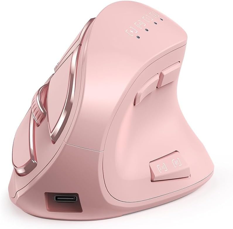 JOMAA Ratón inalámbrico ergonómico vertical, 2.4G y Bluetooth 5.0\/...