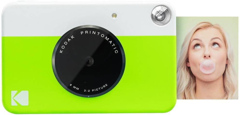 Kodak Printomatic - Paquete de cámara instantánea (verde) Zink Pape...