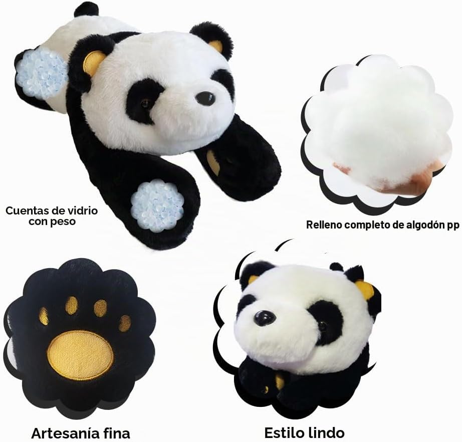 FoxVilla Animales de Peluche Ponderados de Panda de 4 libras, Anima...
