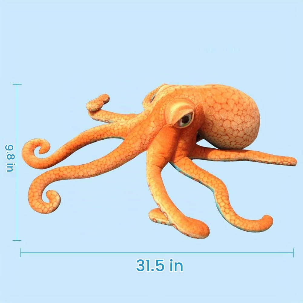 ERDAO Peluche realista de pulpo, juguete gigante de animales marino...