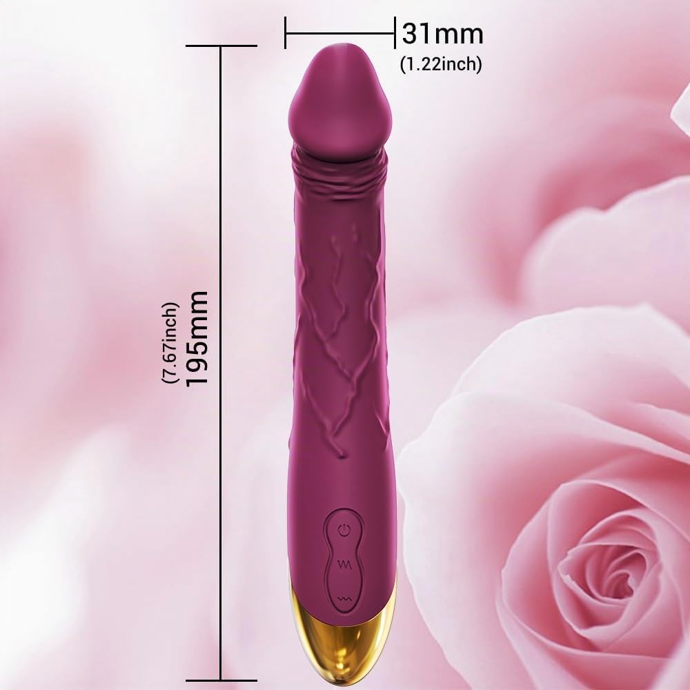 Vibrador realista de 7.6 pulgadas para mujeres, 10 potentes modos d...