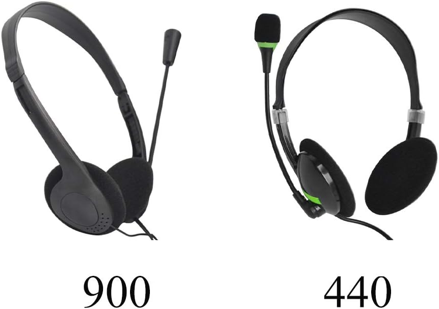 CALIDAKA Auriculares USB con micrófono, auriculares ligeros de PC p...