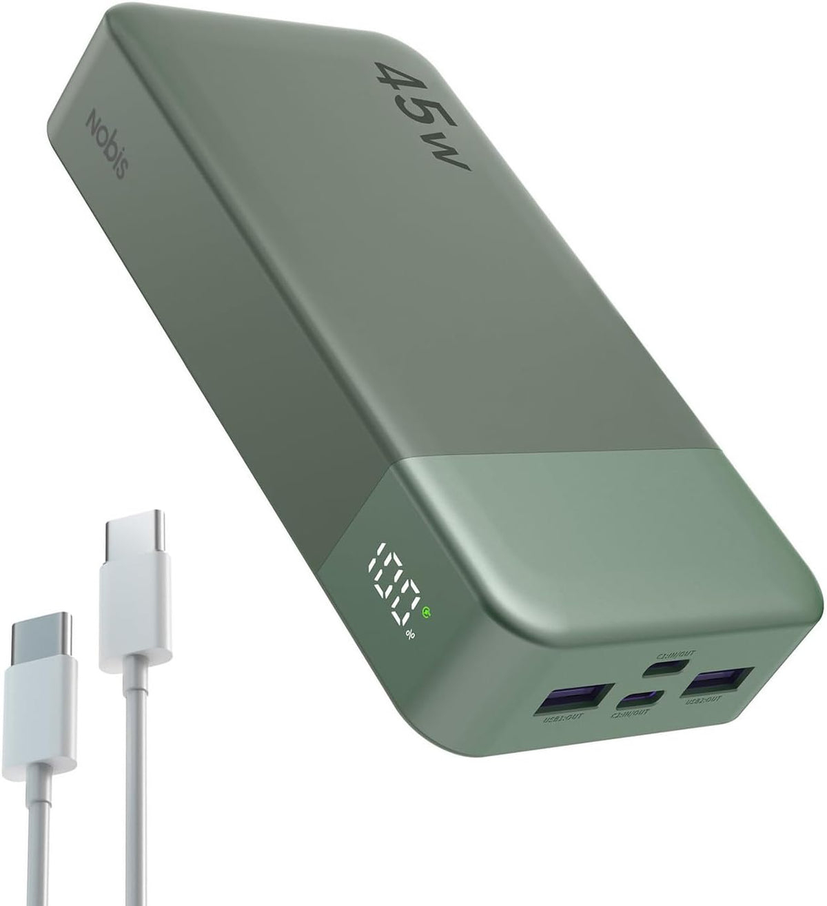 NOBIS Cargador portátil 45W 20000mAh Power Bank Carga rápida | Paqu...