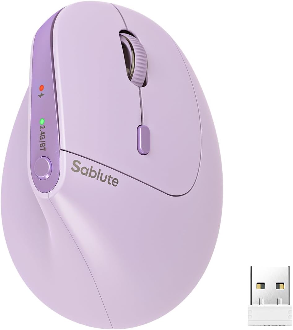 SABLUTE Ratón ergonómico MAM3, ratón vertical para manos pequeñas y...