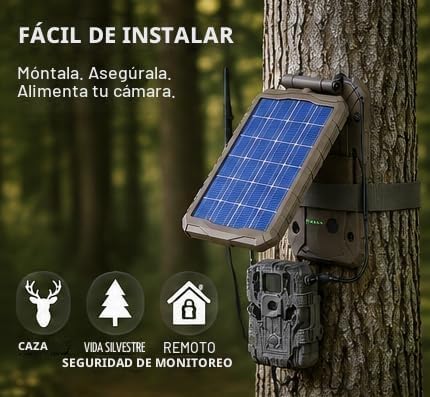 Paquete de batería solar Stealth CAM Sol-Pak, panel de energía sola...
