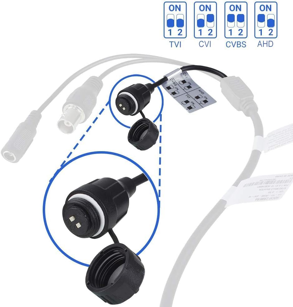 Cámara de seguridad de domo antivandálico Real HD 1080P analógica 2...