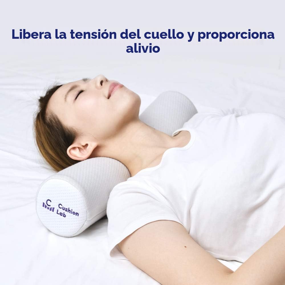 C CUSHION LAB Almohada Cilíndrica para Alivio del Cuello - Espuma V...