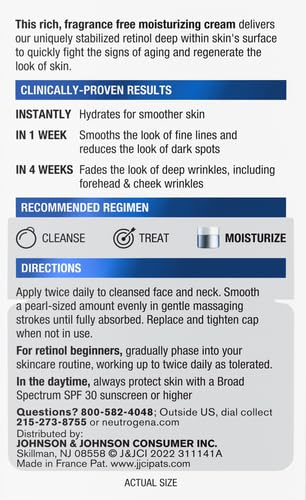 Neutrogena Hidratante facial de retinol para reparación rápida de a...