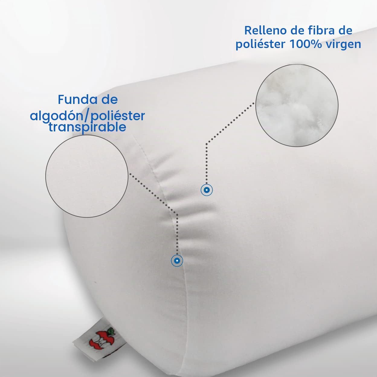 Core Jackson Roll Bolster Almohada para cuello, espalda, rodilla y...