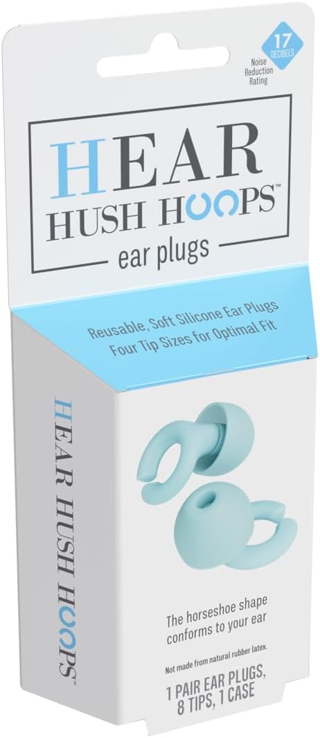 Tapones para los oídos Hush Hoops, tapones reutilizables de silicon...