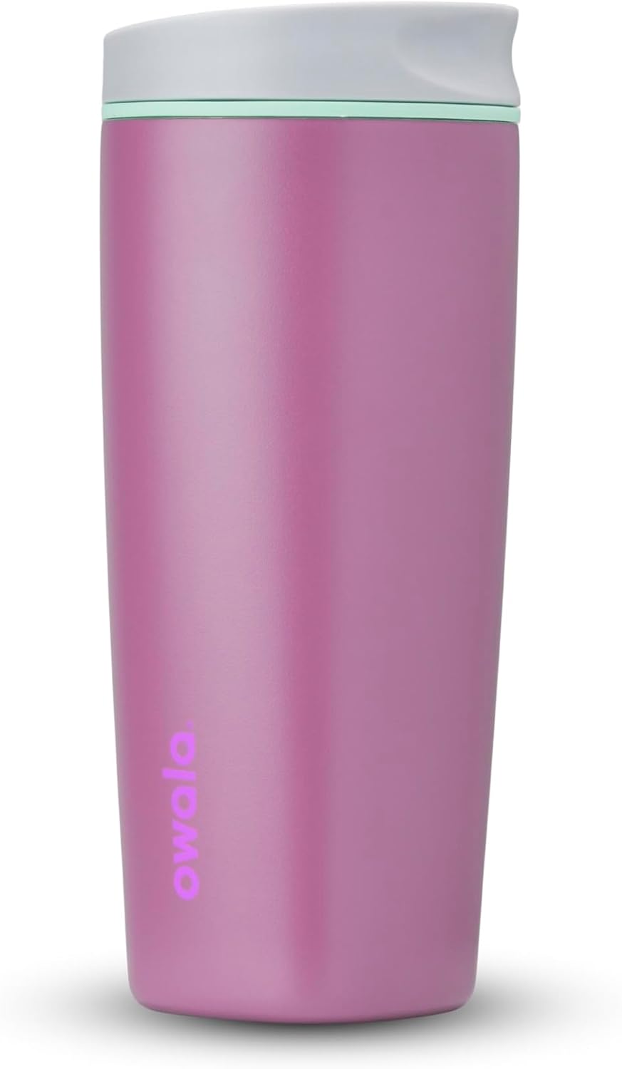 Owala SmoothSip Slider - Vaso de café aislado de acero inoxidable,...