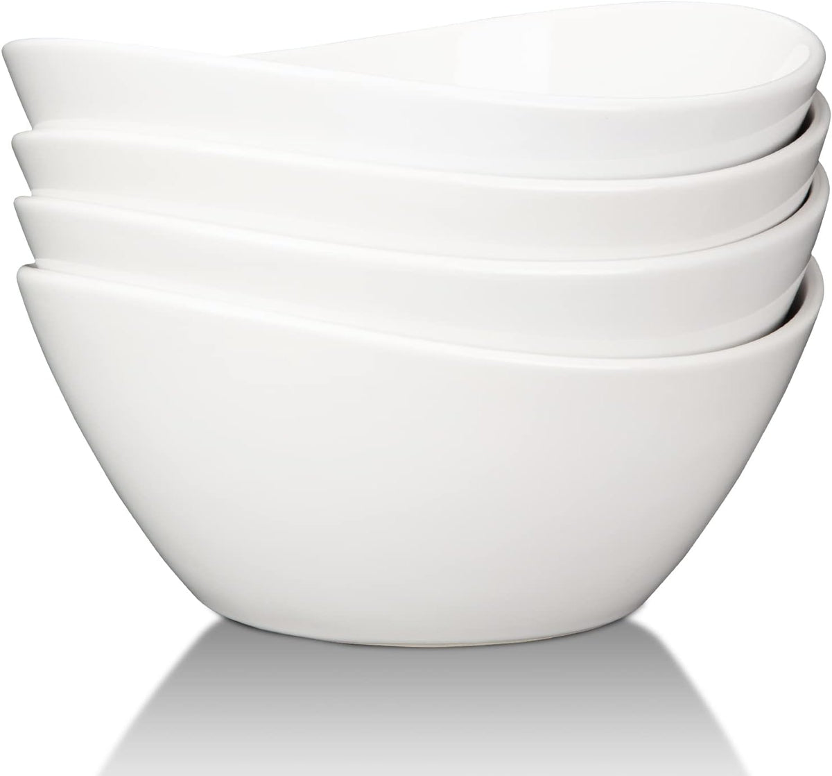 LinTimes Cuencos para servir de 42 onzas, cuencos de porcelana de 8...
