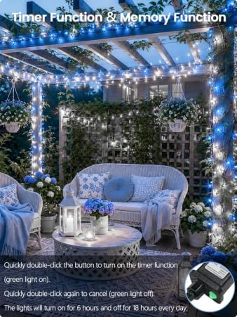 Guirnalda de 200 luces LED conectables mejoradas para interiores y...